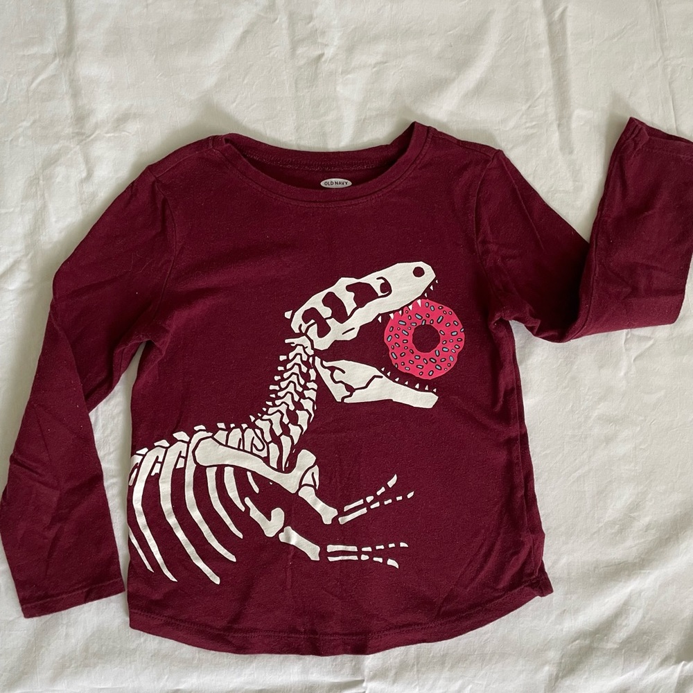 Old Navy Kids Dino Donut long sleeve shirt 4T